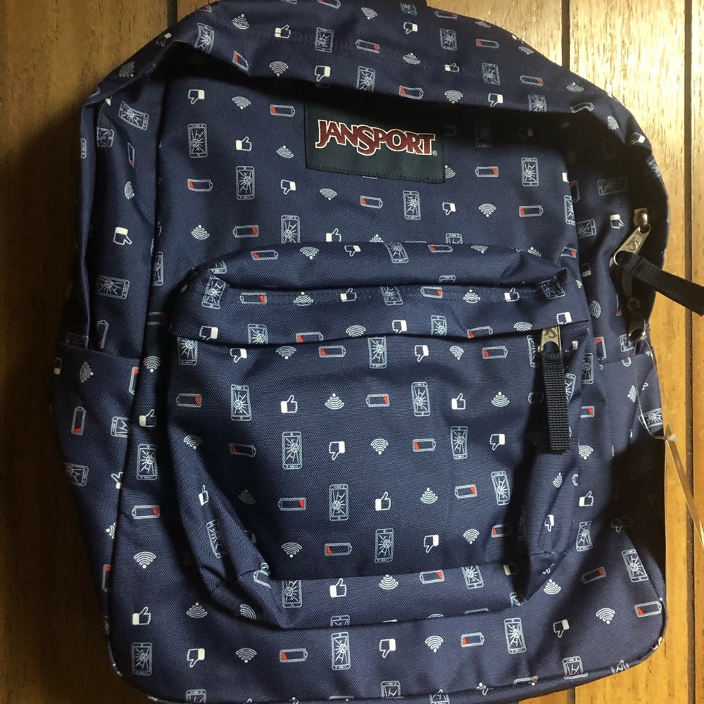 NEW Jansport Navy Backpack Bookbag
